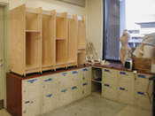 Art Storage System for storing art and art materials in colleges and art schools.