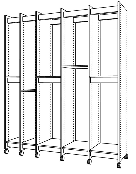 Adjustable art storage shelving for storing art lock in place and cannot slip or tip