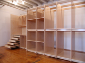 Deep Art Storage Drawers and Shelving made for art gallery for storing art, paintings, and drawings.