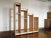 Art Studio Art Storage System with angled art storage walls by Art Boards™ Archival Art Supply.