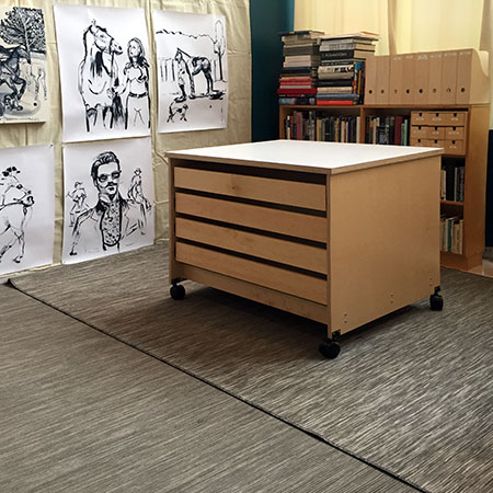 Artist Studio Rolling Drawer Furniture System by Art Boards.