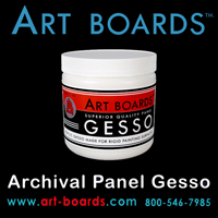 The best Gesso is made by Art Boards for wood art panels.