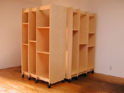 Art Storage Solutions for artist forming an outside corner.