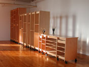 Art Storage Furniture can be custom made to any height and width.
