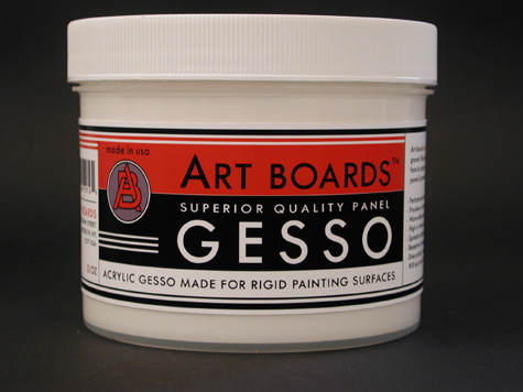 Artist Gesso for painting on panels performs like a classic traditional gesso. Made by Art Boards Archival Art Supply.