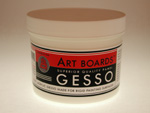 Artist Gesso is specifically made for making paintings on round wood painting panels made for artists by Art Boards Archival Artist Supply.