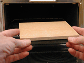 The heated wood Mounting Panel is comfortable to hande with bare hands.