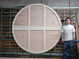 Custom Size Round Art Panel made in two section that bolt together is 84" in diameter.