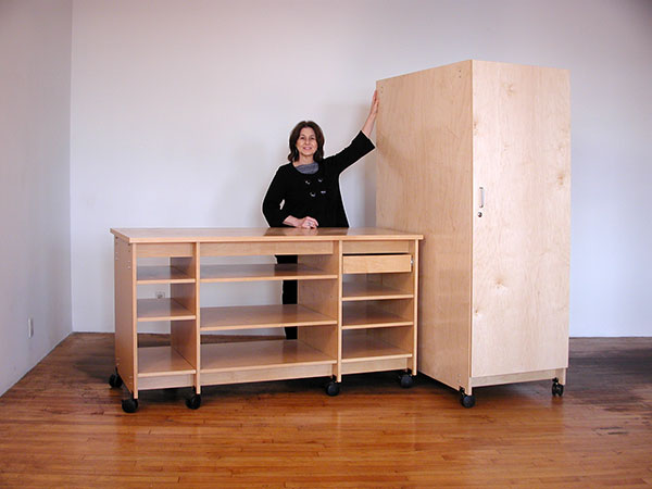 Art Studio Art Storage Furniture with locking door for storing