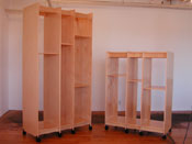 Two Art Storage Racks for storing art. One is 99" tall and one is 68" tall.