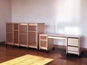 Art Storage Shelving and Mobile Art Studio Desk by Art Boards™.
