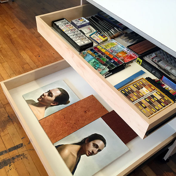 Art Storage Furniture for storing fine art, and art supplies, by Art