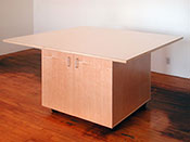 Art Storage Rolling Art Work Tables for artists studios.